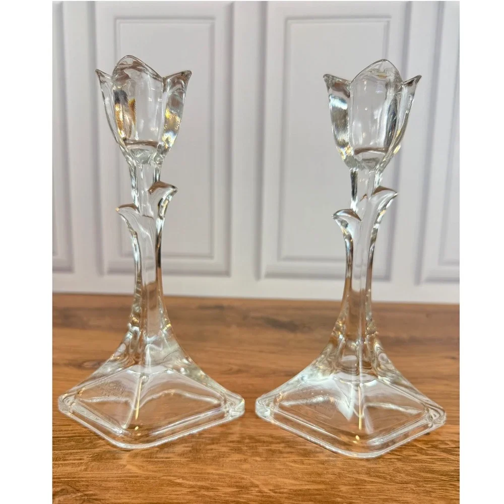 Vintage Pair Crystal‎ Tulip 8